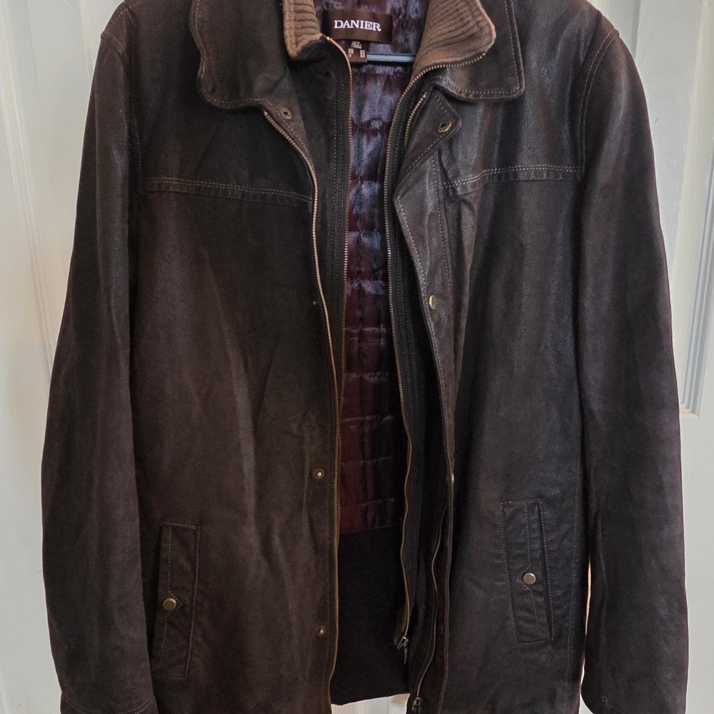 Danier Dark Brown Genuine Leather Field Jacket